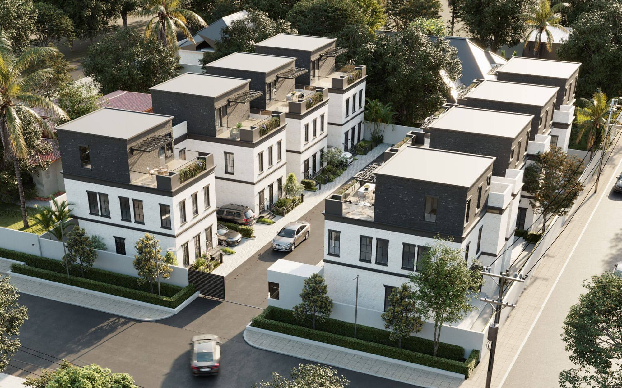 Aerial view of a ProSquare residential community